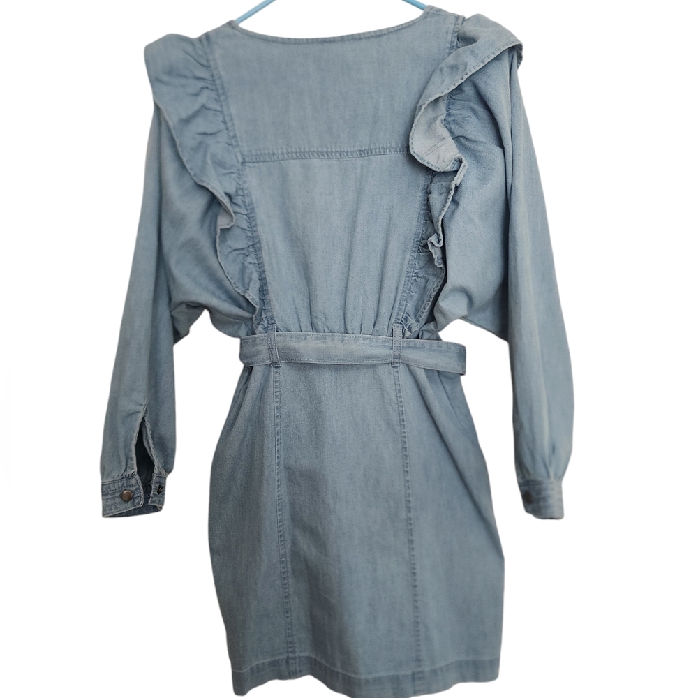 Free People Imogene Blue Denim Mini Dress Size XS - Picture 4 of 9